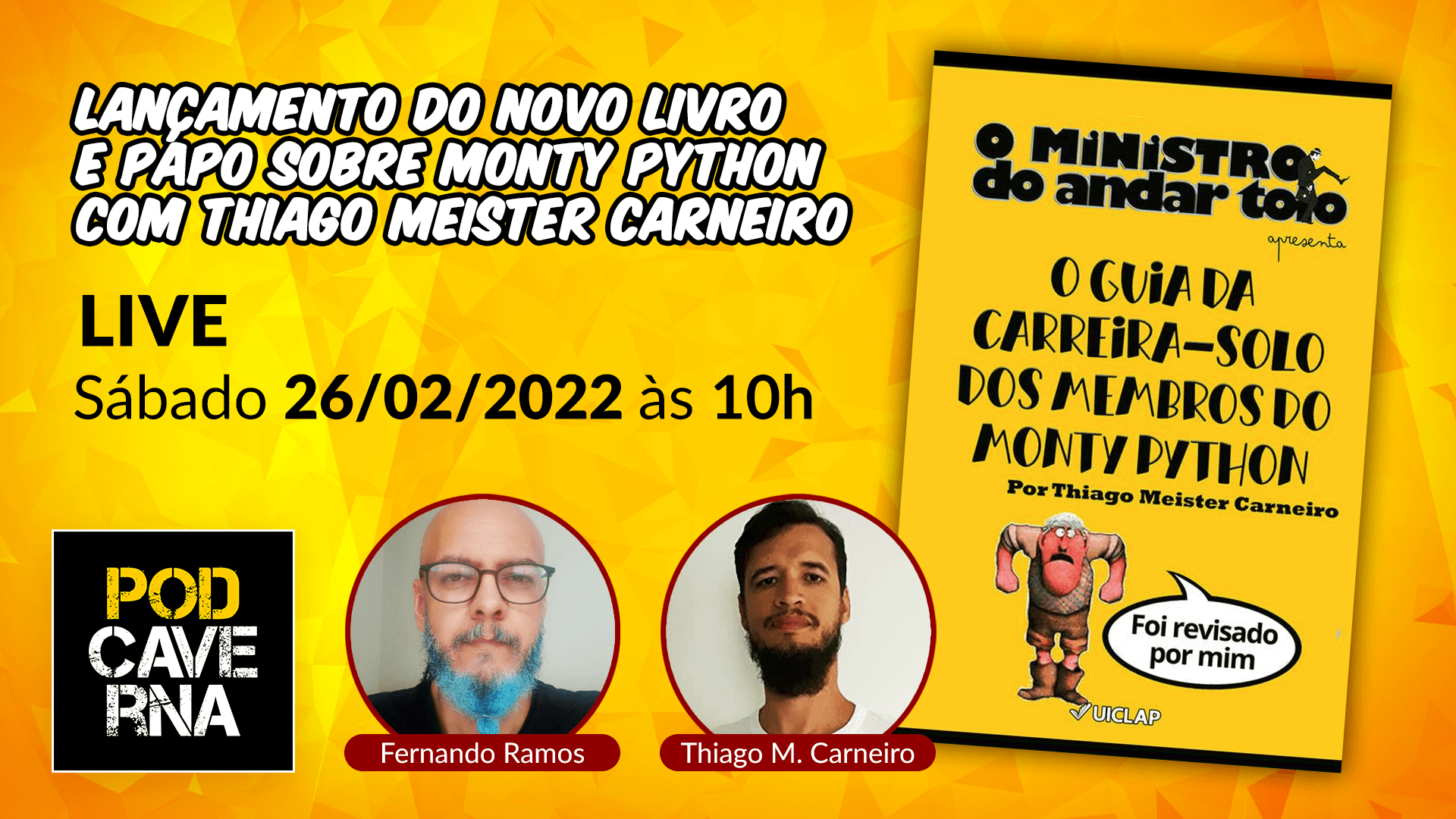 LIVE: Lançamento do novo livro de Thiago Meister Carneiro sobre Monty Python