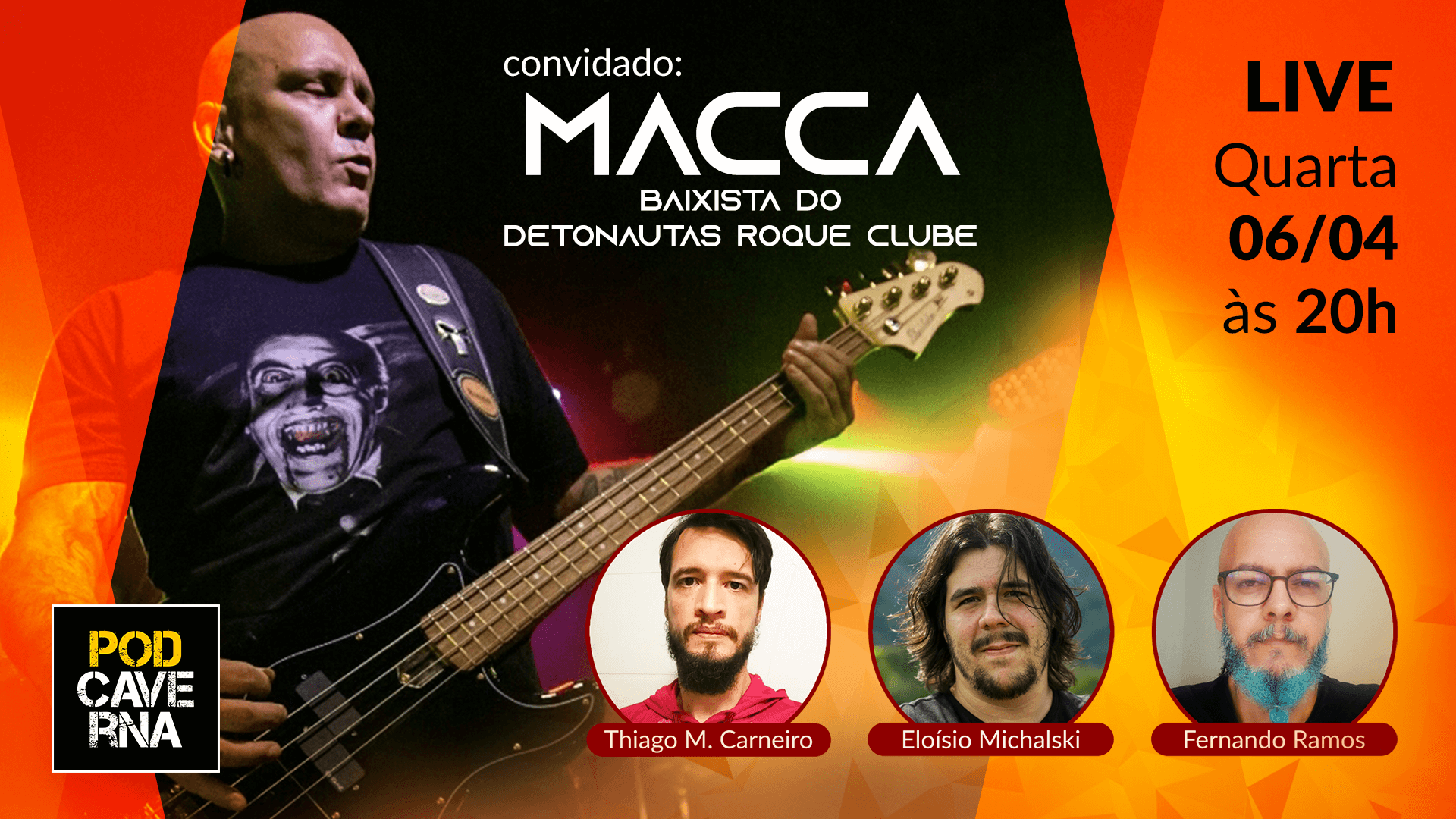 Live com Macca – Baixista do Detonautas Roque Clube