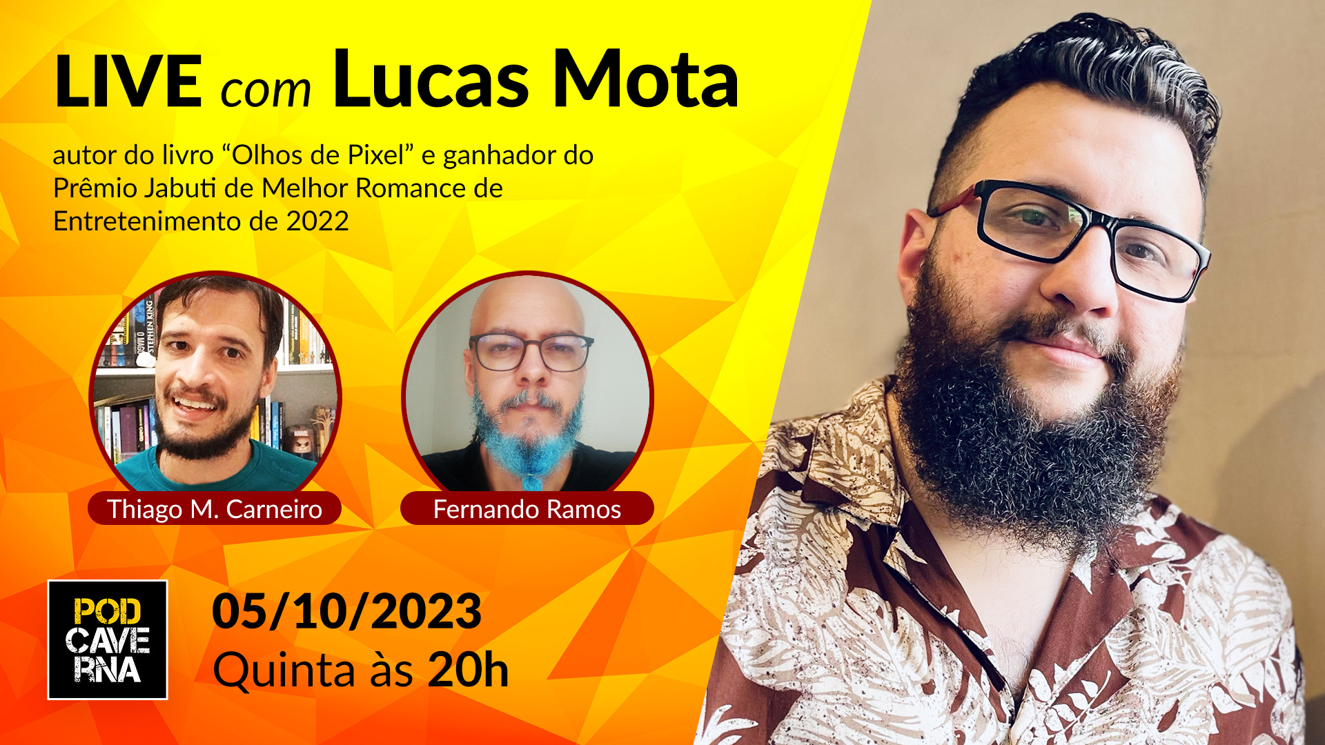 Live com Lucas Mota, autor de Olhos de Pixel